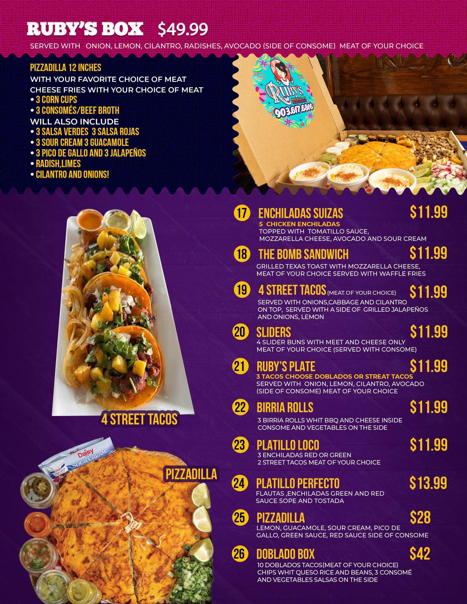 Ruby's Ac Menu Ruby’s #3 on Broadway Ave in Tyler, TX | Ruby’s